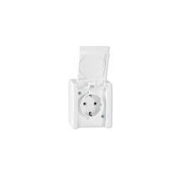 POWER Prikljucnica Dvopolna (za na zid) sa porc. jezgrom IP44, bela - 241.00