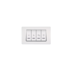 MODE Sklopka za kupatilo sa indikacijom 2x10+2x16A/250V - horiz. Bela - 66913.00
