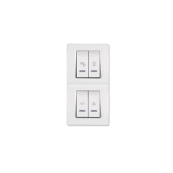 MODE Sklopka za kupatilo sa indikacijom 2x10+2x16A/250V - vertik. Bela - 66914.00