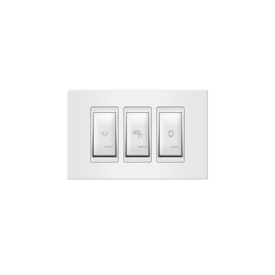 EXPERIENCE Set sklopki za kupatilo 3x16AX/250V sa indikacijom. Univerzalni EXP, beli - 72310.00