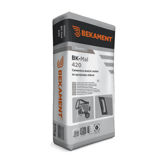 BK - Mal 420 SPOLJAŠNJI cementno-krecni malter 35 kg BK - Mal 420 SPOLJAŠNJI cementno-krecni malter 35 kg