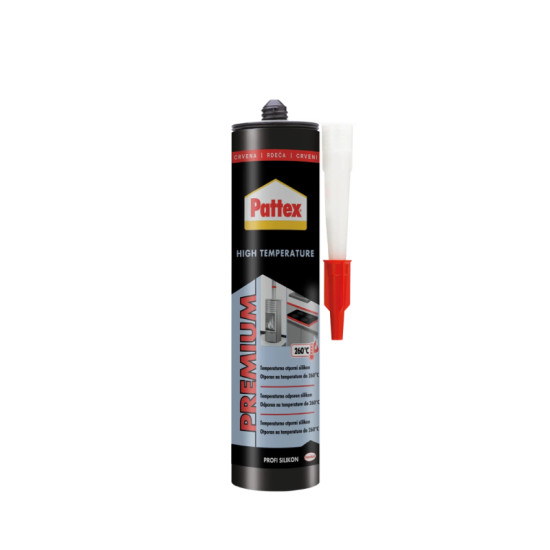PATTEX High Temperature silikon 280 ml - crveni