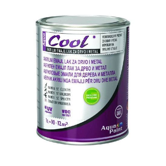 COOL AKRILNI Emajl za drvo I metal 0,65 lit – sivi 9