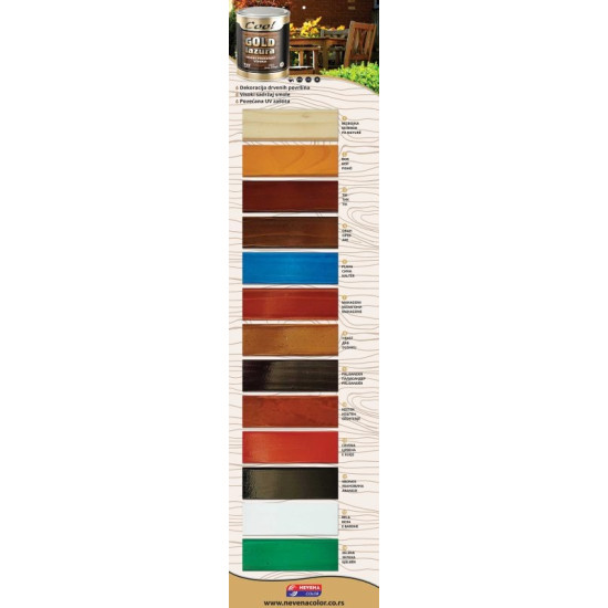 COOL GOLD Lazura 0,75 lit – tik 03 COOL GOLD Lazura 0,75 lit – tik 03