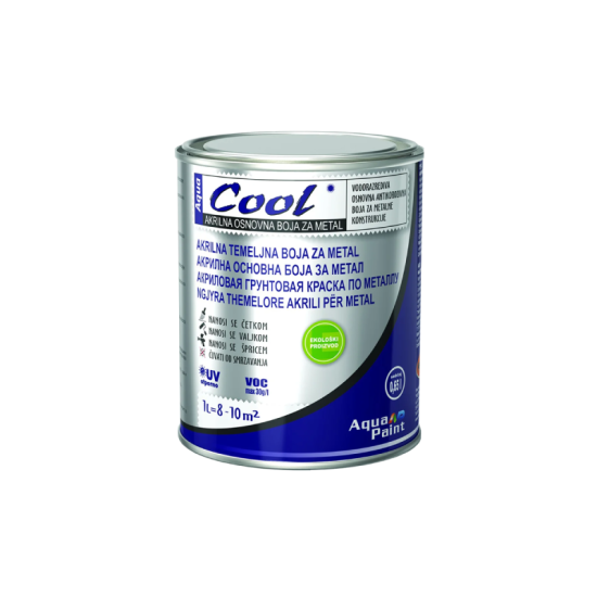 COOL AKRILNA Osnovna boja za metal 0,65 lit – siva