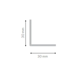 PVC LK uni. spoljasnji ugaoni profil 30 x 30 x 2700 mm bela - 5179