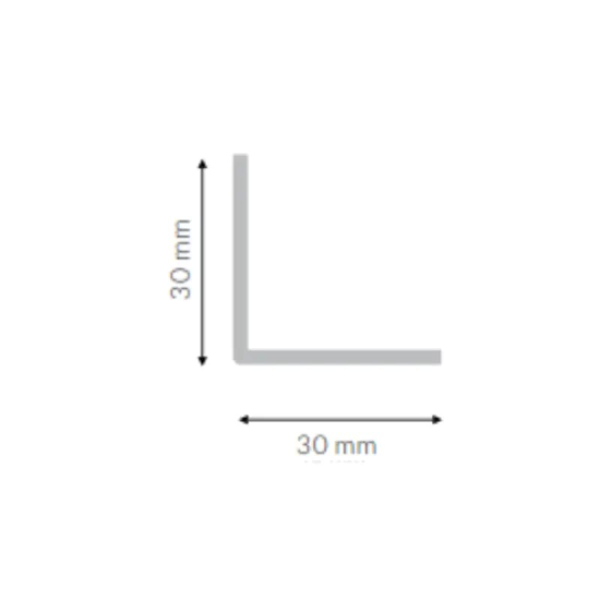 PVC LK uni. spoljasnji ugaoni profil 30 x 30 x 2700 mm bela - 5179