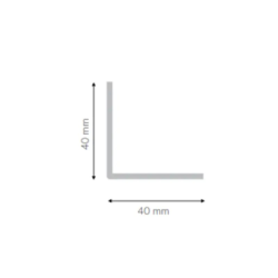 PVC LK uni. spoljasnji ugaoni profil 40 x 40 x 2700 mm bela - 2507
