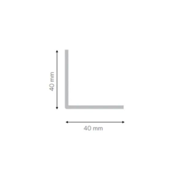 PVC LK uni. spoljasnji ugaoni profil 40 x 40 x 2700 mm bela - 2507