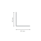 PVC LK uni. spoljasnji ugaoni profil 40 x 40 x 2700 mm bela - 2507
