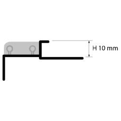 FP Profil S2A 2.5m crna guma - aluminijum.00 - 2152