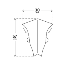 Unutrasnji ugao za Laminat lajsne PF56 (2 kom) 213 – 3568