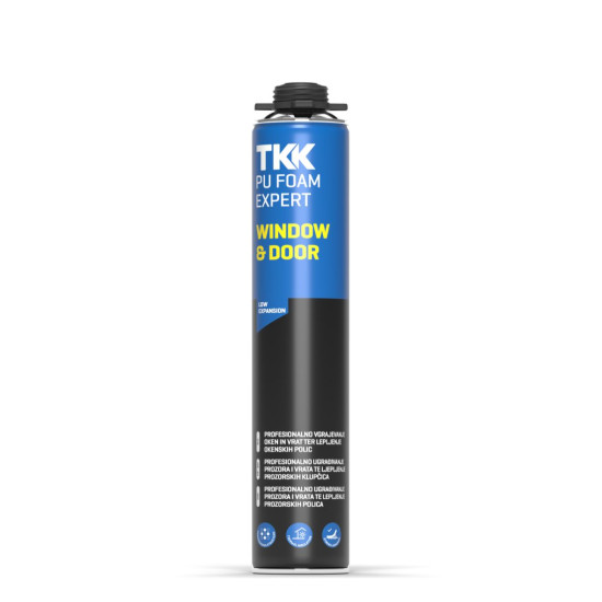 TKK PUR PENA Window & Door / Crno-plava / Low Exp - Pištoljska - 750 ml TKK PUR PENA Window & Door / Crno-plava / Low Exp - Pištoljska - 750 ml