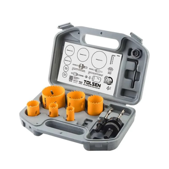 SET KRUNA ZA BUŠENJE METALA 9-DELNI