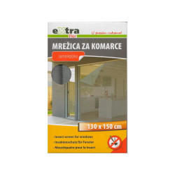 Mrežica za komarce samolepljiva SIVA - 130 cm x 150 cm - FMSSI1315