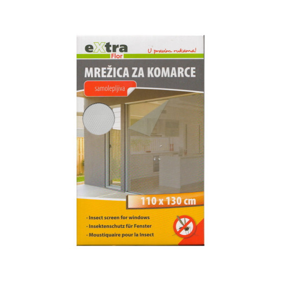 Mrežica za komarce samolepljiva BELA - 110 cm x 130 cm - FMSBE1113
