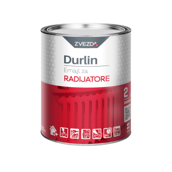 DURLIN Emajl za radijatore - beli  0.75 lit