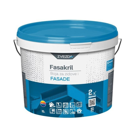 FASAKRIL Boja za zidove I fasade (na bazi vode) 15 lit FASAKRIL Boja za zidove I fasade (na bazi vode) 15 lit